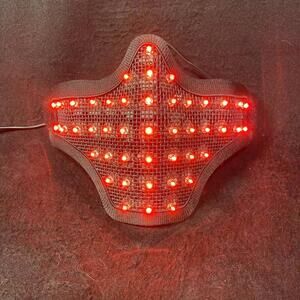 Face Mask Red Flashing Lights    LED Face Mask
